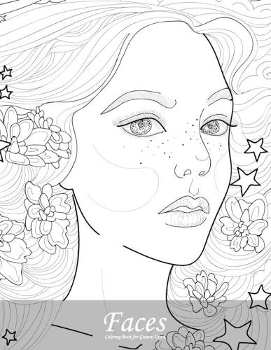 Faces Coloring Book for Grown-Ups 6: (6 Faces)