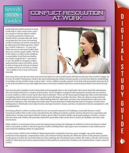Conflict Resolution at Work: Speedy Study Guides