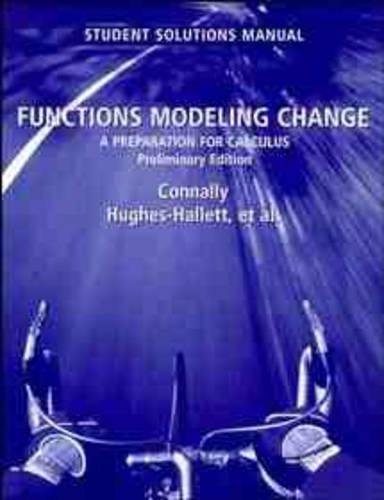 Functions Modeling Change: A Preparation for Calculus