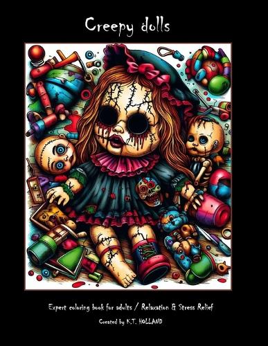 CREEPY DOLLS Adult Coloring Book