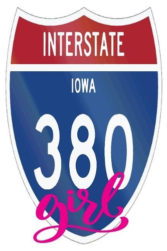 Interstate Iowa 380 Girl: 6x9 College Ruled Line Paper 150 Pages