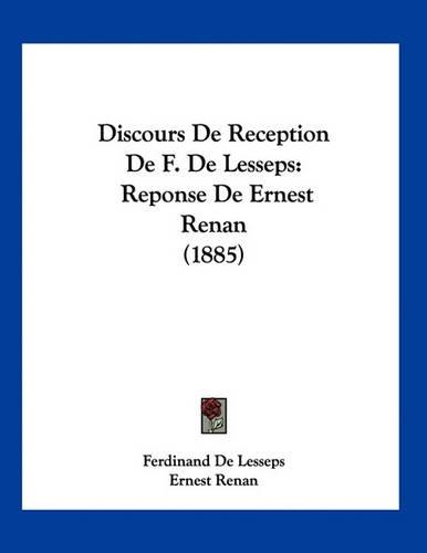 Discours De Reception De F. De Lesseps