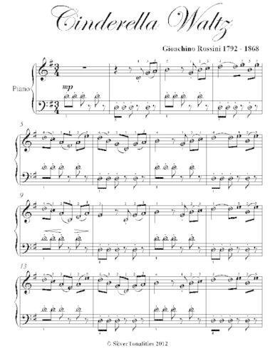 Cinderella Waltz Easy Piano Sheet Music