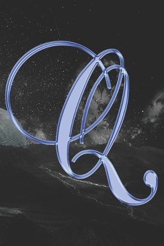 Q Journal: A Monogram Q Initial Capital Letter Notebook For Writing And Notes: Great Personalized Gift For All First, Middle, Or Last Names (Blue Gold Moon Gal