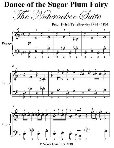 Dance of the Sugar Plum Fairy the Nutcracker Suite Easy Piano Sheet Music