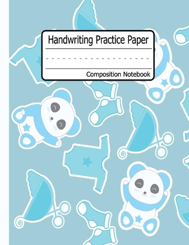 Handwriting Practice paper: Cute Panda Dotted Midline - Grades K-3 K-2 School Exercise Book - 120 Story Pages - mermaid