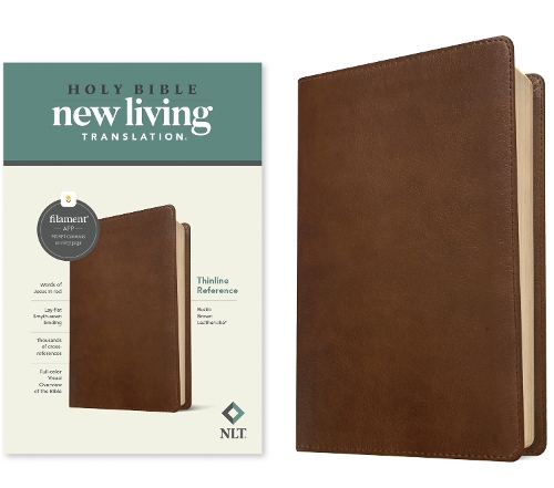 NLT Thinline Reference Bible: Filament Enabled Edition (Red Letter, Leatherlike, Rustic Brown) (Imitation Leather)