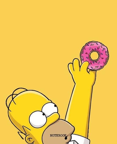 Notebook: The Simpson Cartoon Soft Glossy Cover College Ruled Lined Pages Book 7.5 x 9.25 Inches 110 Pages