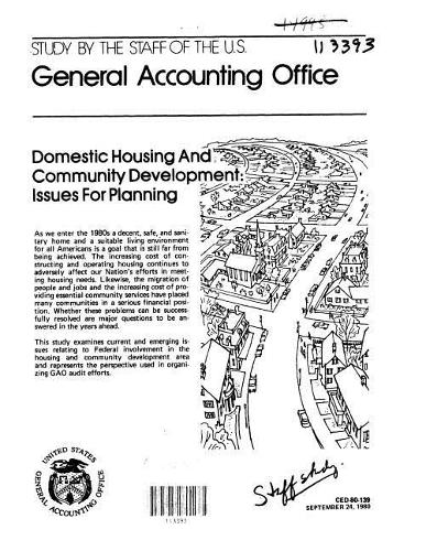 Domestic Housing and Community Development Issues for Planning
