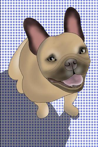 Dot Grid Notebook - French Bulldog: A Funky Ruffretro Dog Breed Journal (Purple) with 150 Dotted Pages