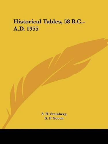 Historical Tables, 58 B.C.- A.D. 1955: (English)