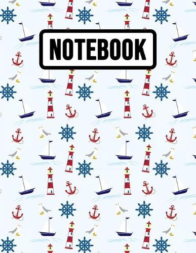 Notebook: Big 300 page Nautical Journal / Sketchbook, A4 Extra Large for School And Daily Use (College Ruled, 8,5 x 11)