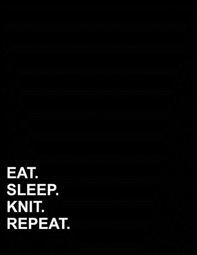 Eat Sleep Knit Repeat: Polar Graph Paper Notebook - 1 Inch Centered