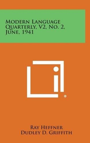 Modern Language Quarterly, V2, No. 2, June, 1941
