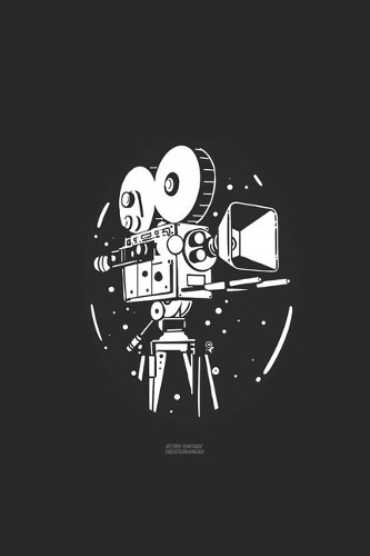 Retro Theater Vintage Kamera: FOTOGRAFEN UND KAMMERMANN NOTIZBUCH 6x9 (A5) 120 Seiten liniert! für Filmer & Kameramänner Fotografie, Theater, Liebhaber im Vintage Retro Style A5 