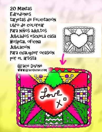 20 Mantas Edredones tarjetas de felicitación libro de colorear Para niños adultos Jubilados escuela casa Hospital oficina Jubilación Para cualquier ocasión por el artista Grace Divine