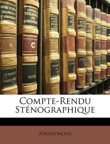 Compte-Rendu Sténographique