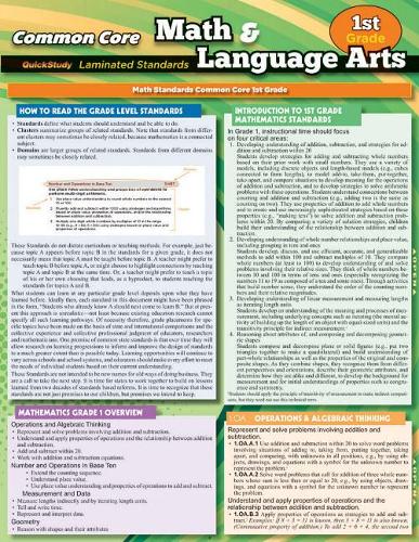 Ccss: Math & Language Arts - 1Stgrade