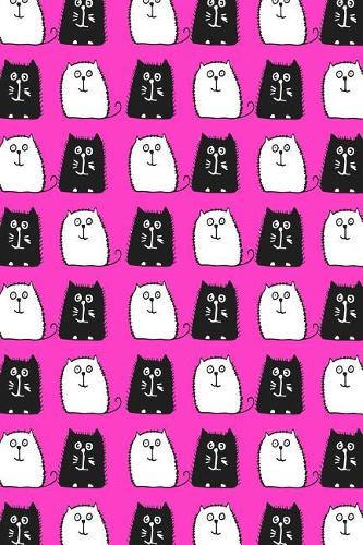 Bullet Journal Notebook for Cat Lovers Black and White Cats in a Row 7