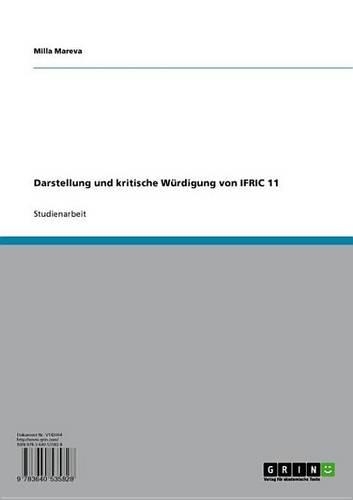 Darstellung Und Kritische Wurdigung Von Ifric 11