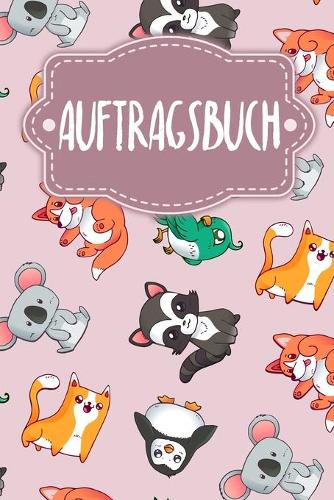 Auftragsbuch: Erfassung von Kundenaufträgen, praktisch zum Ausfüllen - Motiv: Rosa Tierwelt