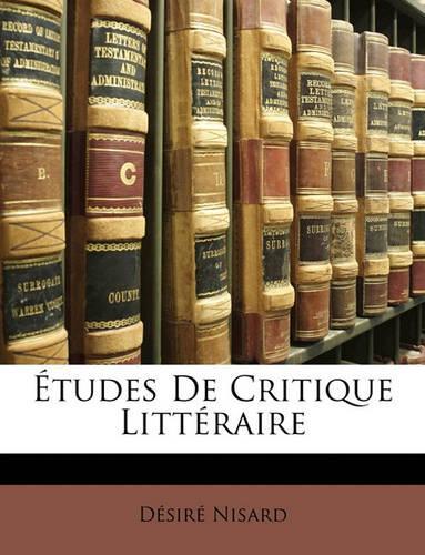 �tudes de Critique Litt�raire