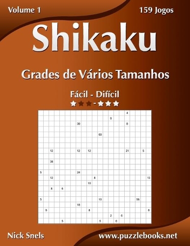 Shikaku Grades de Vários Tamanhos - Fácil ao Difícil - Volume 1 - 156 Jogos
