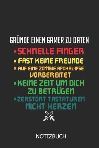 Gründe einen Gamer zu Daten Notizbuch: DIN A5 lustiges Gamer Notizheft - 110 Seiten liniertes Gamer Notizbuch für die Schule, Uni, Arbeit - lustige Geschenkidee für Zocker