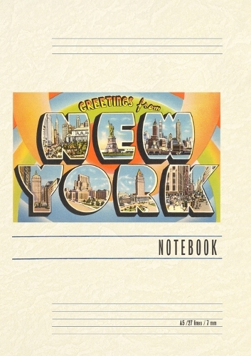 Vintage Lined Notebook Greetings from New York