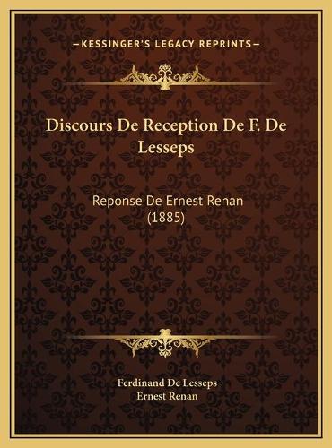 Discours De Reception De F. De Lesseps