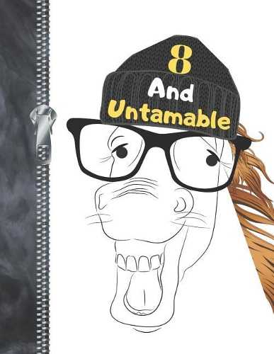 8 And Untamable: Horse Lovers Blank Doodling & Drawing Art Book Laughing Stallion Sketchbook Journal For Boys