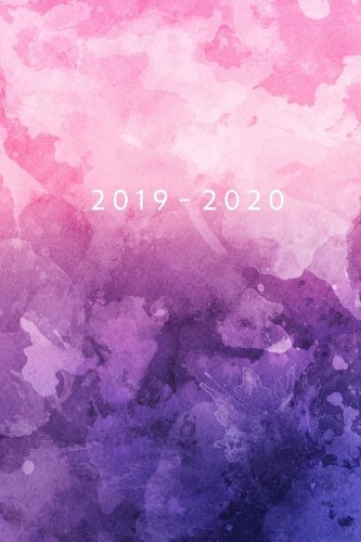2019 - 2020: Weekly Planner Starting May 2019 - Dec 2020 6 x 9 Dated Agenda Appointment Calendar Organizer Book Soft-Cover Watercolor Purple Pink