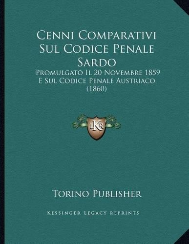 Cenni Comparativi Sul Codice Penale Sardo