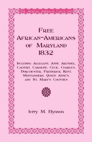 Free African-Americans Maryland, 1832