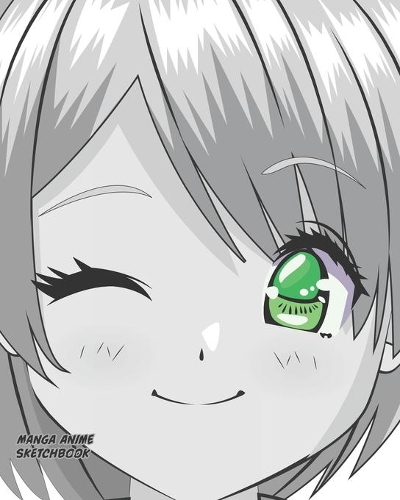 Manga Anime Sketch Book [8x10][140pages]: Artist Sketchbook for Sketching, Drawing and Creative Doodling with manga anime cover, girl with green eyes