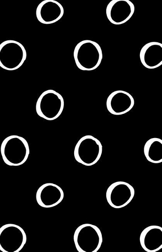 Bullet Journal Big White Circles on Black: Graph Design - 162 Numbered Pages with 150 Graph Style Grid Pages, 6 Index Pages and 2 Key Pages in Easy to Carry 5.5 X 8.5 Size