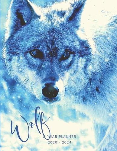 2020-2024 Five Year Planner Monthly Calendar Wolves Goals Agenda Schedule Organizer