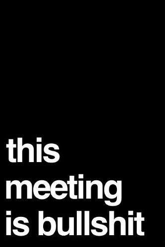 This Meeting Is Bullshit