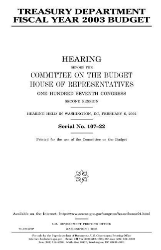 Treasury Department fiscal year 2003 budget