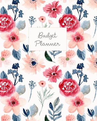 Budget Planner: Monthly Budget Journal, Weekly Expense Tracker, Bill Organizer, Finance Planner, Undated (Start Anytime) Red Navy Watercolor Floral