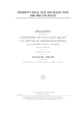 President's fiscal year 2005 budget with OMB Director Bolten