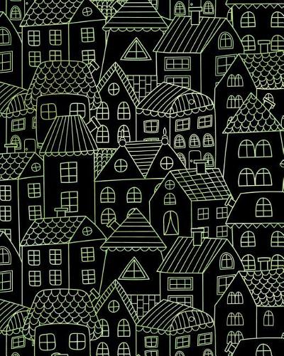 Journal Notebook Cute Houses Pattern 7