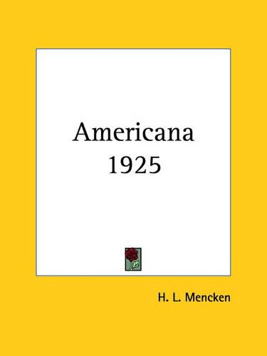 Americana 1925 (1925)