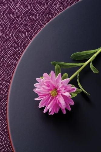 Eastern Pink Flower Grid Notebook