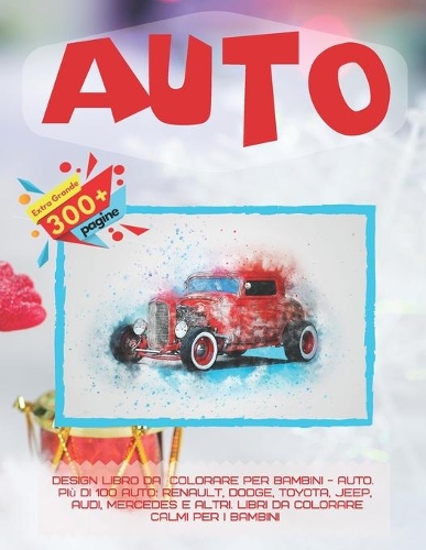 Design libro da colorare per bambini - Auto. Più di 100 auto