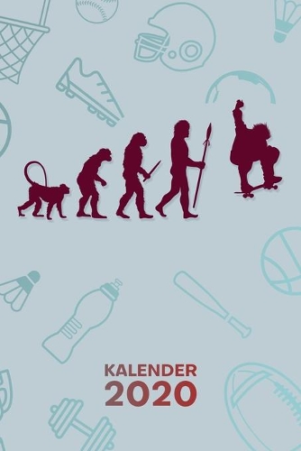 Kalender 2020: A5 Rollbrett Terminplaner für Skater mit DATUM - 52 Kalenderwochen für Termine & To-Do Listen - Skateboard Evolution Terminkalender Entwicklung eine