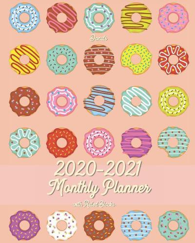 2020-2021 Monthly Planner with Ruled Blocks Donuts