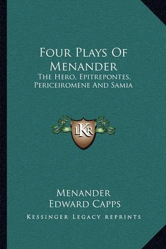 Four Plays Of Menander