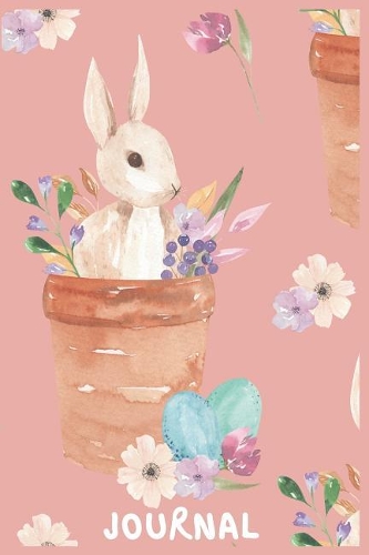 Journal: Cute Bunny Journal/Notebook for Adult/Children Animals Lovers to Writing (6x9 Inch. 15.24x22.86 cm.) Journal Lined Paper 120 Blank Pages (WHITE&PINK