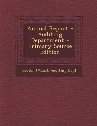Annual Report - Auditing Department